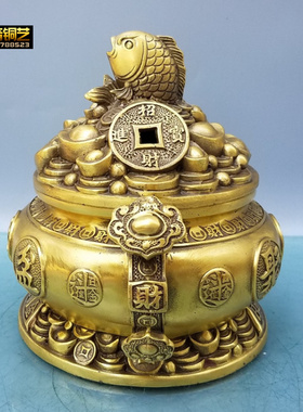 铜金蟾聚财家用客厅办公礼品摆件聚宝盆如意蟾蜍铜器