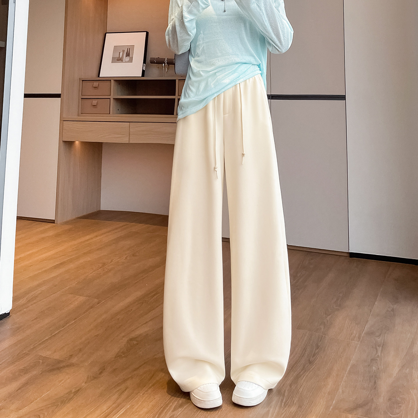 高腰弯刀裤女阔腿裤2026春秋新款宽松显瘦垂感香蕉裤百搭休闲长裤,淘宝优惠券,粉丝福利购,淘宝优惠卷