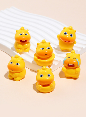 亮面卡通可爱噜噜立体动物树脂摆件创意电脑桌面车载装饰品小摆件