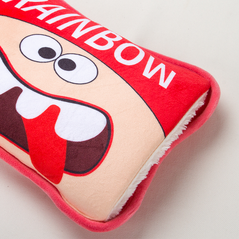 彩虹暖手器充电式热水袋防爆可插手家用暖肚暖手宝毛绒可爱暖宝宝 - 图2