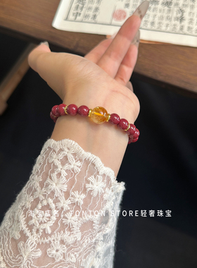 原创设计天然朱砂手串手链高纯度