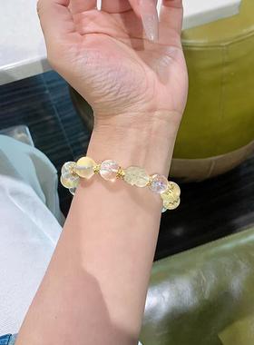 雪花幽灵柠檬黄貔貅天然水晶