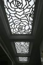 Carved Flower Plate Hollowed-out Suspended Ceiling Pvc Partition Living Room Aisle Hallway Xuanguan Flower Lattice Screen Chinese Styling i 