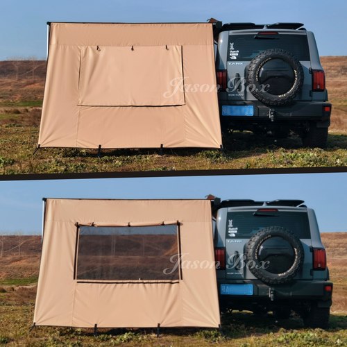 简森户外车边帐拓展配件带窗户侧面遮阳布TPU帘天幕帐篷围挡防风 - 图2