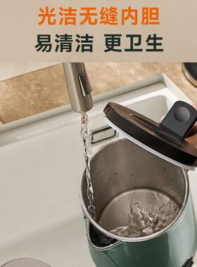 九阳保温电热水壶2升大容量一键恒温电烧水壶316L不锈钢一体内胆
