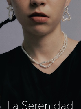 LaSerenidad淡水珍珠锁骨链项链