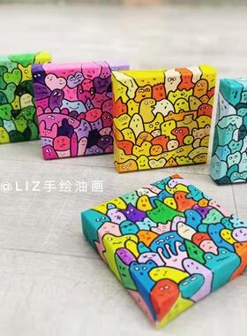 减压搞怪文艺风桌面摆件装饰画