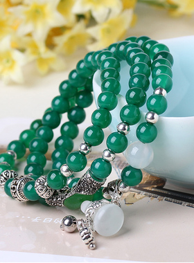 绿玛瑙多层手串时尚饰品
