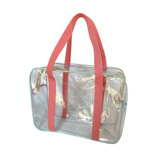 透明化妆包收纳洗浴包大容量手提防水洗漱包男女便携游泳健身旅行 - 图0