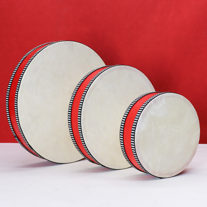 奥尔夫打击乐器双面羊皮鼓手鼓幼儿园老师新疆舞蹈考级铃鼓手拍鼓 - 图0