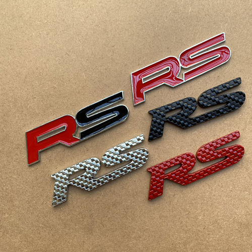RS金属立体中网车标志 RS后贴标 尾贴标改装 进气口栅格中网标 - 图0