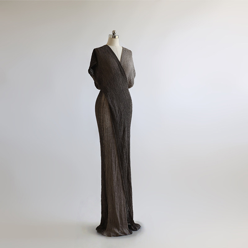 cicidream 自然染 大地色系优雅 超柔手感 长裙连衣裙。