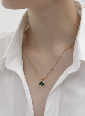 SOL DE VERANO蕃秀戈雅狂想·绿橄榄项链 精致小巧高级送女友