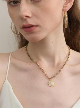 SOLDEVERANO蕃秀西班牙优雅复古轻奢法式项链小众设计时尚锁骨链