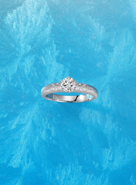 意大利手工拉丝六爪戒指女高级感