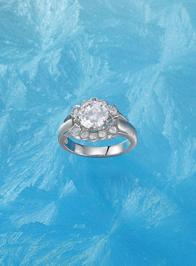 Witther原创小众设计满钻拉丝戒指女钻戒婚戒小众轻奢高级指环ins