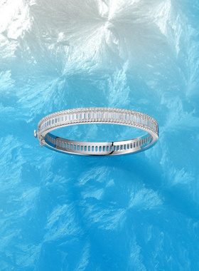 Witther小众设计方糖满天星手镯轻奢高级满钻925银手饰秋冬礼物女