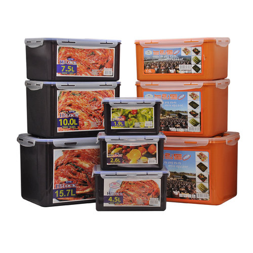 包邮韩国hilock泡菜保鲜盒腌辣白菜盒蔬果密封盒冰箱冷藏 - 图3