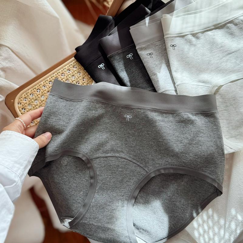 格蕾系少女~裸肌A类棉无痕0感舒适中腰女生内裤女士三角裤加长裆 - 图0