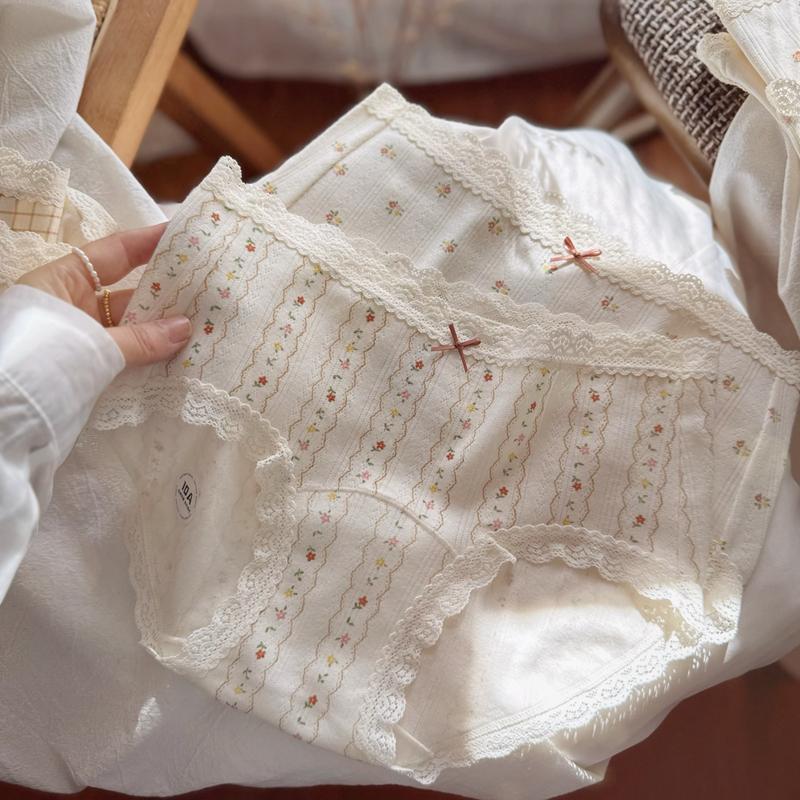 奶呼呼◆10A抑菌软绵绵A类婴儿棉奶油裤加长裆少女内裤女生蕾丝边 - 图2