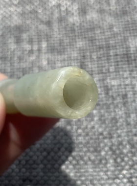 真品传世温润老包浆清代和田玉烟嘴老玉器杂件挂件老物件保真保老