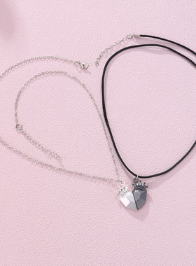 欧美复古许愿石皇冠锁骨项链