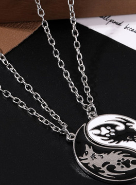 兄弟情侣挂坠狼图饰品项链男礼物