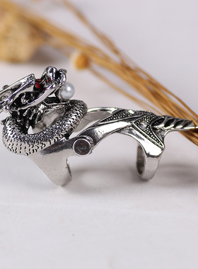 龙头关节戒指生肖男指环兄弟饰品