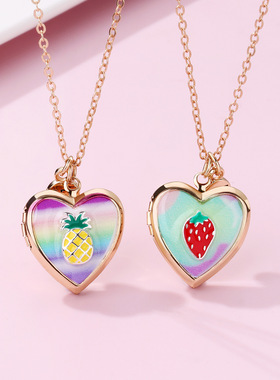 母亲节项链套装爱心磁吸吊坠