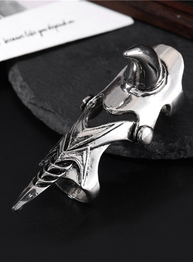 鹰爪钩关节戒指合金指环爪子指套