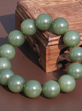 方言本新疆沙枣青籽料无结构手串