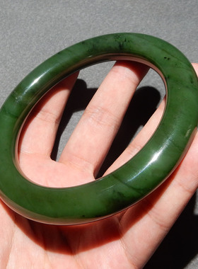 方言和田玉精品老坑碧玉手镯