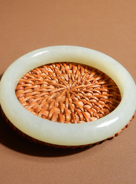 新疆且末老坑料羊脂白玉56mm手镯