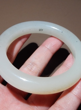 方言且末料糖白玉高冰高细手镯