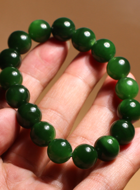 红皮辣阳绿难得收藏级12mm手串