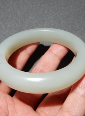 方言精品新疆白玉籽料高油润手镯