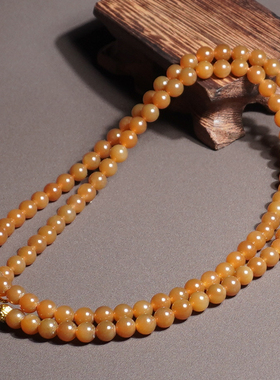 方言和田玉新疆且末黄金糖玉手串