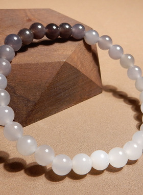 细腻青海料烟紫卡6mm手链手串