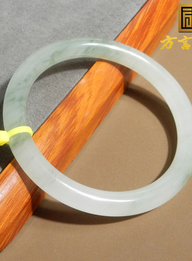 方言精品高品质新疆冰种飘花金丝玉天山翠冰翠女士特色正装手镯R9