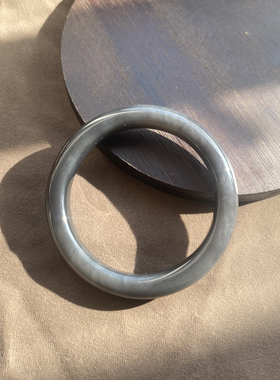 青海老坑料烟紫色59mm气质手镯