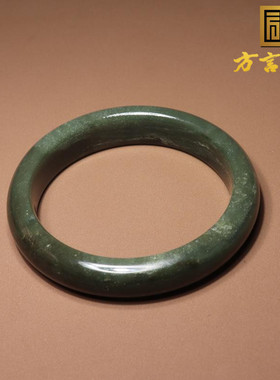 方言和田玉沙枣青细腻油润手镯