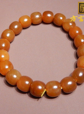 方言和田玉细润高脂红糖玉手串