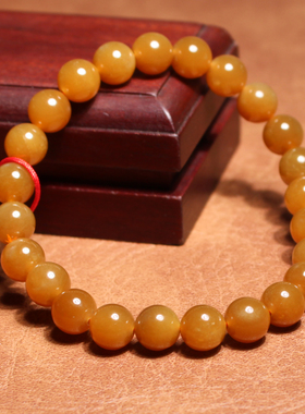 方言和田玉新疆细润黄金糖玉手串