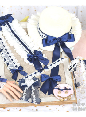 lolita发饰kc绀色洋装多色二次元