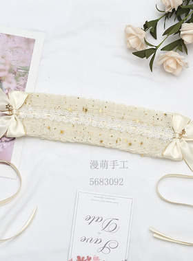 软妹万用蕾丝占星猫烫金lo娘发带