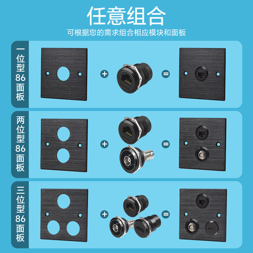 C型金属圆形模块母对母2.0usb插口面板3.0USB数据信息传输插座 - 图2