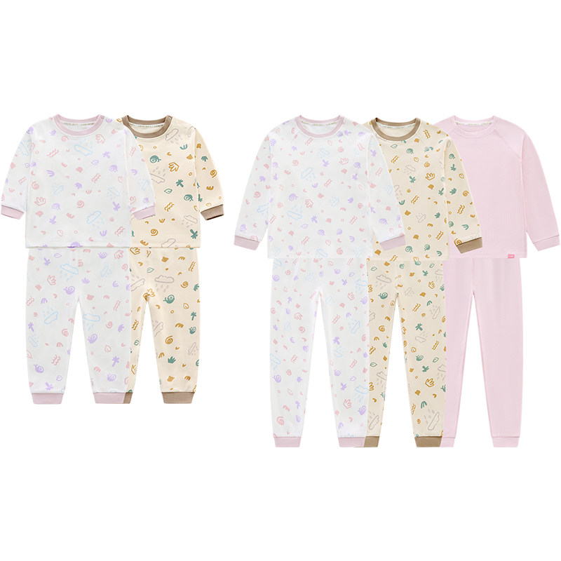 Rabbi children's autumn and winter home clothes autumn clothes and long johns set