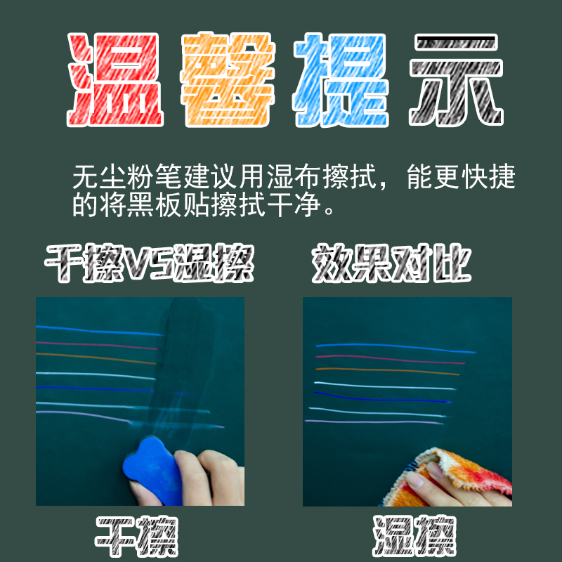 黑板贴液体粉笔白板贴白板笔儿童画画涂鸦无尘可擦家用彩色幼儿园