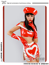 DO original new Valentines Day 7 New Year GOGO Womens Mission Red suit DS Dance Sexy cute to play