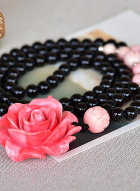 维尼家粉贝壳项链毛衣链